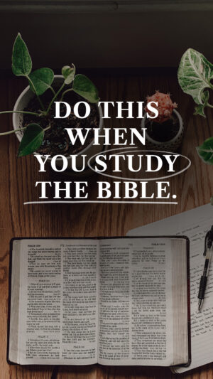 Do This When You Study The Bible